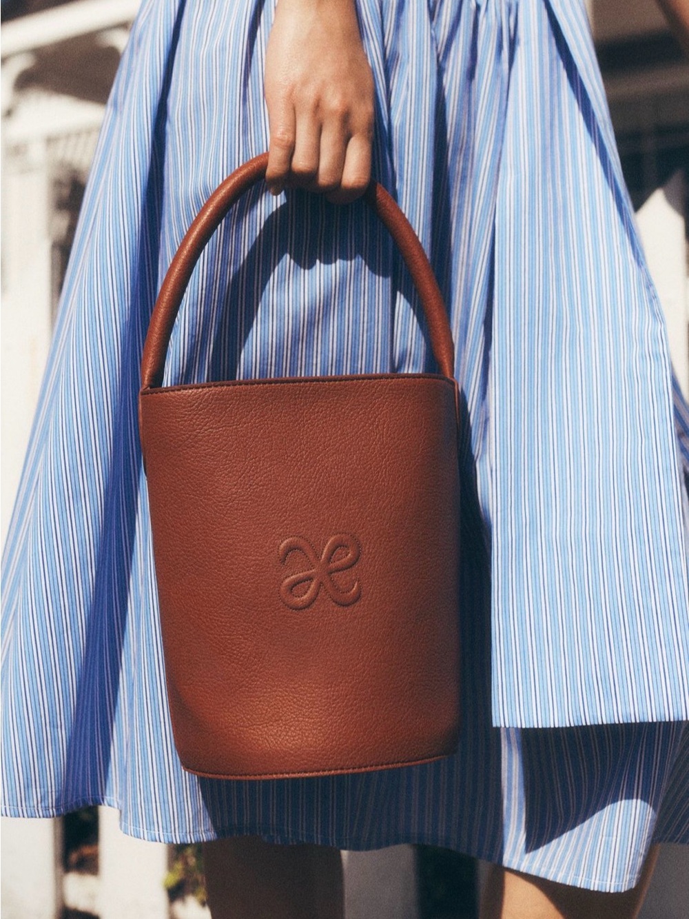 Maeve Faux Leather Bucket Bag